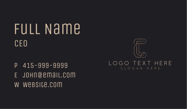 Elegant Luxury Boutique Letter C Business Card Design Image Preview
