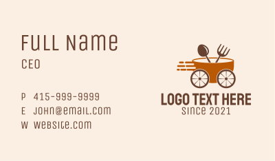Fast Food Cart Business Card