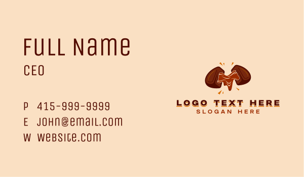 Chocolate Nougat Business Card Design Image Preview