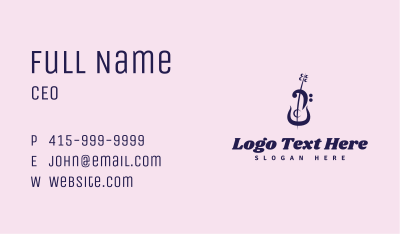 Violin Musical Note Business Card Image Preview