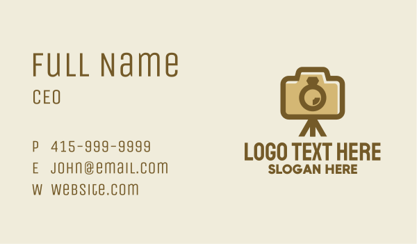 Engagement Ring Camera  Business Card Design Image Preview