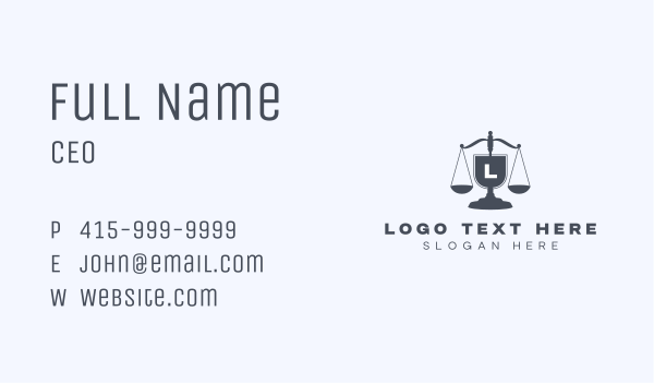 Legal Judiciary Scale  Business Card Design Image Preview