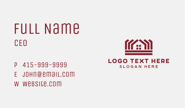 Roofing Property Builder Business Card Design Image Preview
