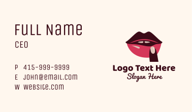 Lip Finger Cosmetics Business Card