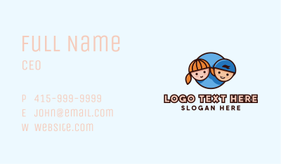 Cute Kids Learning Center Business Card Image Preview