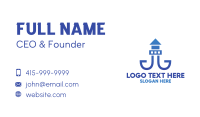 Blue Lighthouse Tower Business Card Image Preview