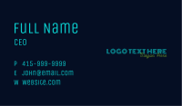 Retro Neon Wordmark Business Card Image Preview