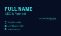 Retro Neon Wordmark Business Card Image Preview