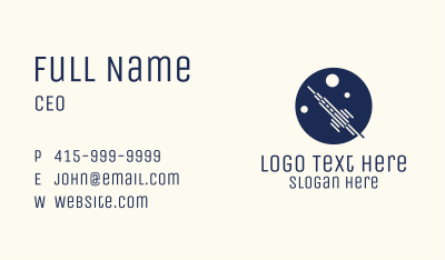 Rocket Launch Circle Business Card