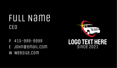 Car Cleaning Service  Business Card