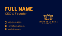Crown Wing Shield Business Card Design