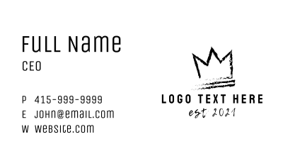 Crown Ink Hipster Business Card Image Preview