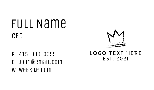 Crown Ink Hipster Business Card Design Image Preview