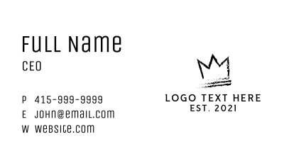 Crown Ink Hipster Business Card Image Preview