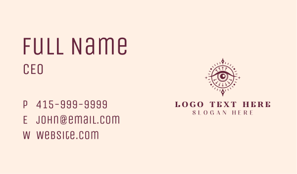 Spiritual Mystical Eye Business Card Design Image Preview