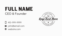 Moon Sparkle Emblem Wordmark Business Card Design