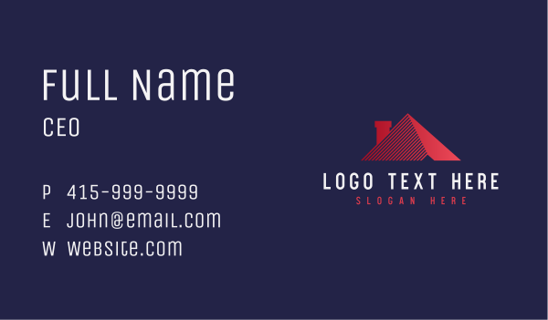 House Roofing Realty Business Card Design Image Preview