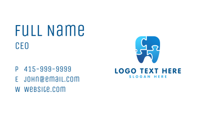 Tooth Puzzle Company Business Card Image Preview