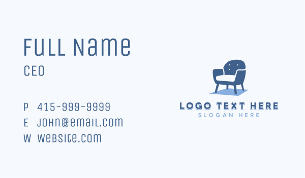 Upholstery Chair Furniture Business Card Design Image Preview