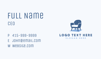 Upholstery Chair Furniture Business Card Image Preview