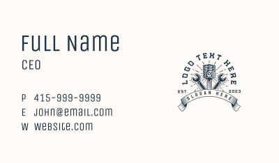 Piston Wrench Mechanic Business Card Image Preview