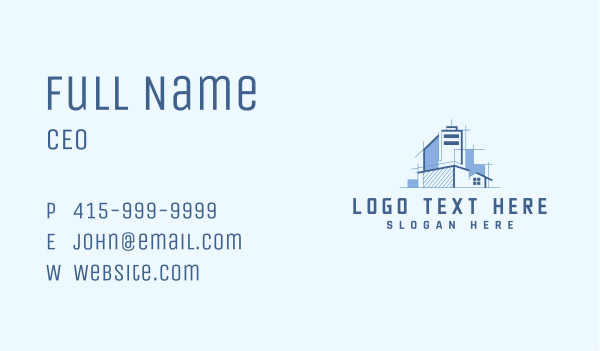 Abstract House Building  Business Card Design Image Preview