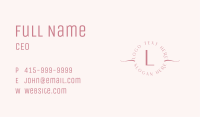 Elegant Feminine Boutique Letter Business Card Image Preview