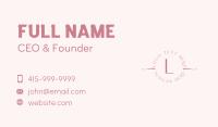 Elegant Feminine Boutique Letter Business Card Design