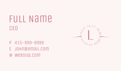 Elegant Feminine Boutique Letter Business Card Image Preview