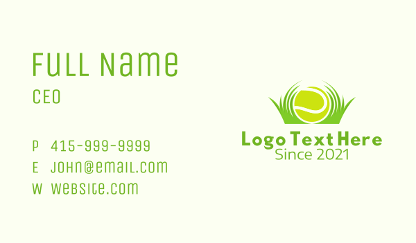 Tennis Ball Lawn Care  Business Card Design Image Preview