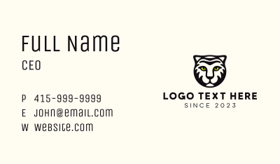 White Tiger Mascot Business Card Image Preview