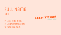 Quirky Playful Wordmark Business Card Image Preview