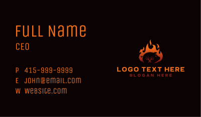 Pork Meat Barbecue Business Card Image Preview