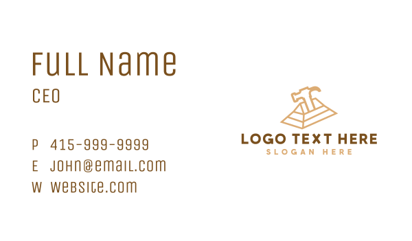 Roof Hammer Home Repair Business Card Design Image Preview