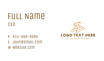Roof Hammer Home Repair Business Card Image Preview
