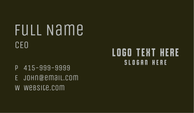 Gray Enterprise Wordmark Business Card Image Preview