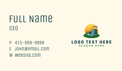 Lawn Grass Mower Business Card Image Preview