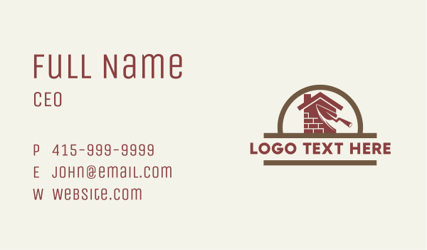 Home Brick Wall Construction Business Card Design Image Preview