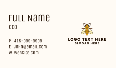 Wild Geometric Hornet Business Card Image Preview