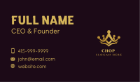 Gold Elegant Crown Business Card Image Preview