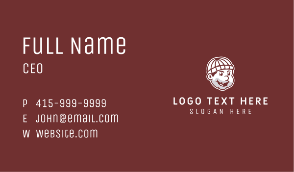 Retro Lumberjack Man  Business Card Design Image Preview