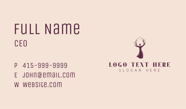 Beauty Spa Woman Tree Business Card Design Image Preview