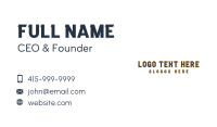 Varsity Team Sports Wordmark Business Card Image Preview
