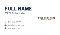 Varsity Team Sports Wordmark Business Card Preview