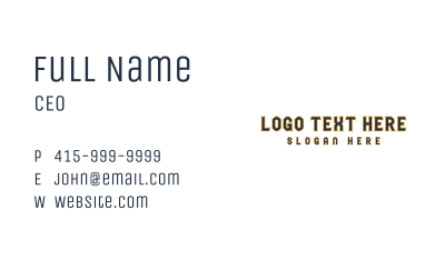 Varsity Team Sports Wordmark Business Card Image Preview