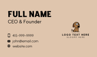 Brown Pet Puppy Business Card Design