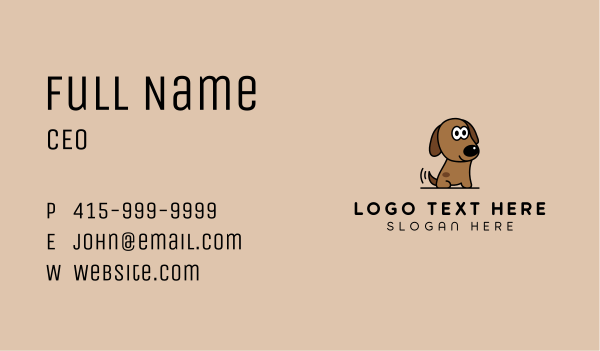 Brown Pet Puppy Business Card Design Image Preview