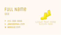 Simple Yellow Rain Boots Business Card Image Preview