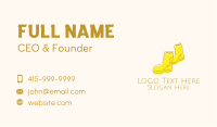 Simple Yellow Rain Boots Business Card Image Preview