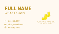 Simple Yellow Rain Boots Business Card Image Preview